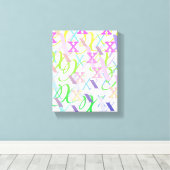 Letter Confetti "X" Leinwanddruck (Insitu (Holzboden))