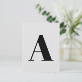 Letter Custom Alphabet | Modernes Minimalistisch G Postkarte (Stehend Vorderseite)