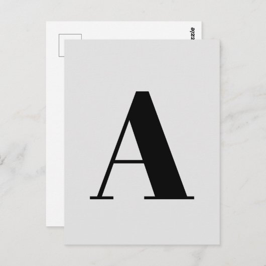 Letter Custom Alphabet | Modernes Minimalistisch G Postkarte (Vorne/Hinten)