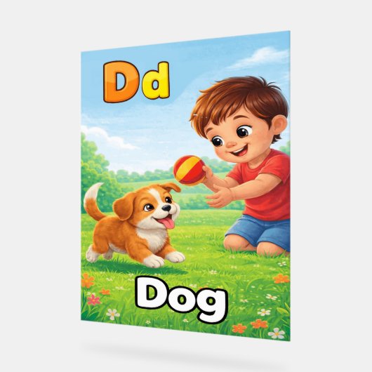 Letter D Alphabet Poster – D is for Dog (Winkel)