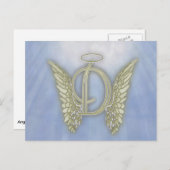 Letter D Angel Monogram Postkarte (Vorne/Hinten)