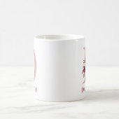 Letter D Burgundy Blush Floral Kaffeetasse (Mittel)