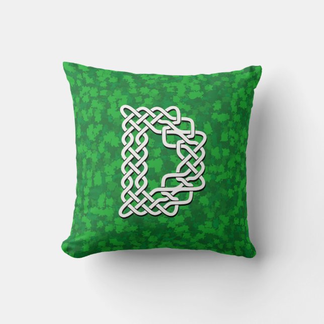 Letter D Celtic Knot Alphabet Kissen (Vorderseite)