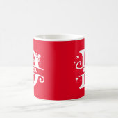 Letter D Christmas Monogram, Anfangsname Rot Kaffeetasse (Mittel)