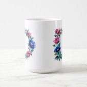 Letter D Coffee Tasse - Blumendesign für Geschenke (Mittel)