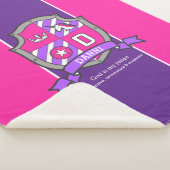 Letter D Danni Name bedeutet rosa lila Einhorn Sherpadecke (3/4)