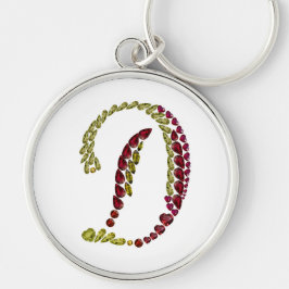 Letter D Gemstones Schlüsselanhänger