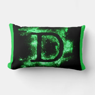 Letter D Green Hauptstadt Alphabet Lendenkissen