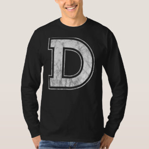 Letter D Hauptstadt Alphabet Monogram Initial T-Shirt