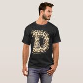Letter D Initial Leopard Cheetah Print Trendy Wate T-Shirt (Vorne ganz)