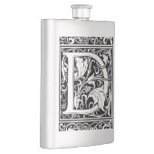 Letter D mittelalterliche Monogram Art Nouveau Flachmann (Rechts)