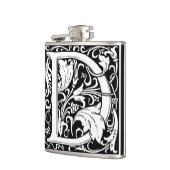 Letter D mittelalterliche Monogram Art Nouveau Flachmann (Links)