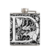 Letter D mittelalterliche Monogram Art Nouveau Flachmann (Rückseite)