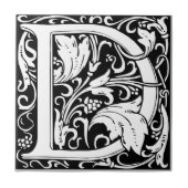 Letter D mittelalterliche Monogram Art Nouveau Fliese (Vorderseite)