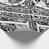Letter D mittelalterliche Monogram Art Nouveau Geschenkpapier (Ecke)