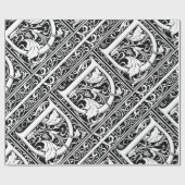 Letter D mittelalterliche Monogram Art Nouveau Geschenkpapier (Flach)