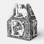 Letter D mittelalterliche Monogram Art Nouveau Geschenkschachtel (Vorderseite)