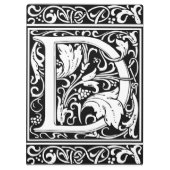 Letter D mittelalterliche Monogram Art Nouveau Klemmbrett (Rückseite)