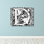 Letter D mittelalterliche Monogram Art Nouveau Leinwanddruck (Insitu (Holzboden))