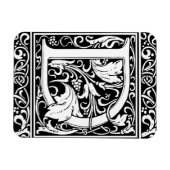 Letter D mittelalterliche Monogram Art Nouveau Magnet (Horizontal)