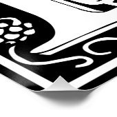 Letter D mittelalterliche Monogram Art Nouveau Poster (Ecke)