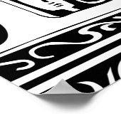 Letter D mittelalterliche Monogram Art Nouveau Poster (Ecke)