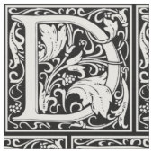 Letter D mittelalterliche Monogram Art Nouveau Stoff (Nahaufnahme)