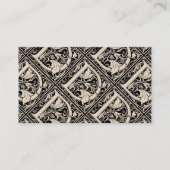 Letter D mittelalterliche Monogram Art Nouveau Visitenkarte (Rückseite)