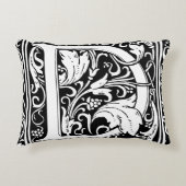 Letter D mittelalterliche Monogram Art Nouveau Zierkissen (Vorderseite)