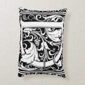 Letter D mittelalterliche Monogram Art Nouveau Zierkissen (Rückseite(Vertikal))