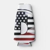 Letter D Monogram Initial USA Flaschenkühler (Vorderseite)