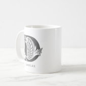 Letter D Monogram - Modern Name Kaffeetasse (Vorderseite Links)
