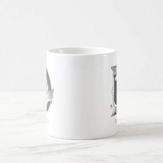 Letter D Monogram - Modern Name Kaffeetasse (Mittel)