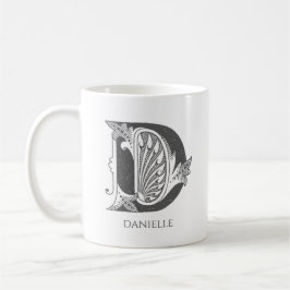 Letter D Monogram - Modern Name Kaffeetasse