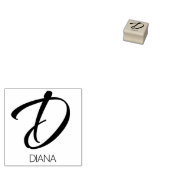 Letter D Monogram Personalisierte Gummi-Briefmarke Gummistempel (Stempel)