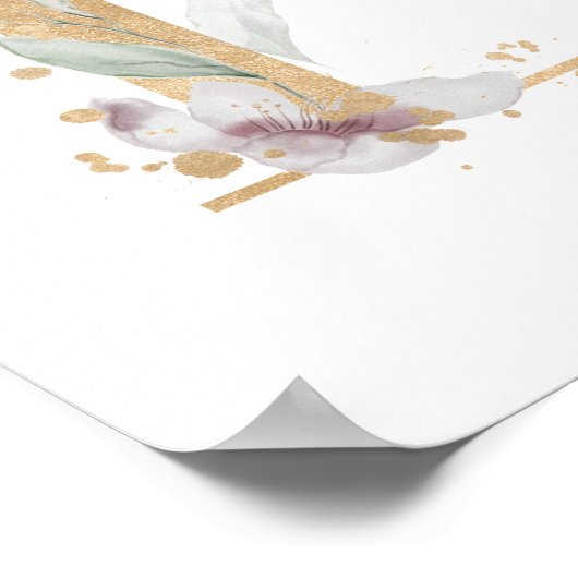 Letter D Monogram Poster (Ecke)