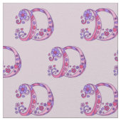 Letter D Monogramm dekorativer Text, kundenspezifi Stoff (Nahaufnahme)