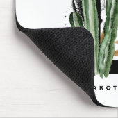 Letter D Monogramm | Tropischer Kaktus Personalisi Mousepad (Ecke)
