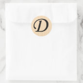 Letter D Monogrammierte Stickers (Tasche)