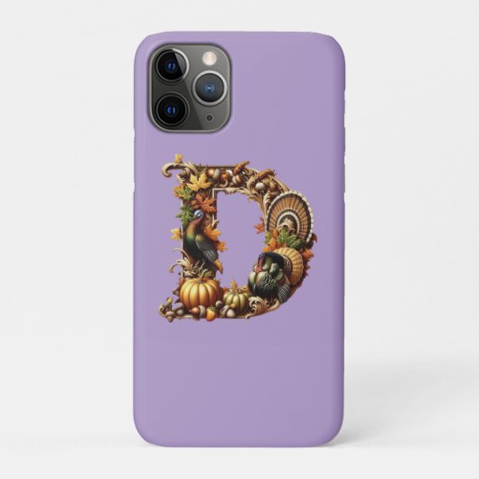 Letter D Thanksgiving style gift Case-Mate iPhone Hülle (Rückseite)