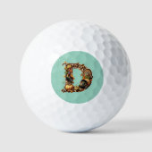 Letter D Thanksgiving style gift Golfball (Vorderseite)