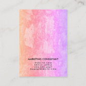 Letter Dreh Chic Rustic Visitenkarte (Rückseite)