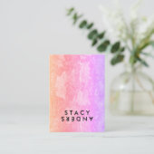 Letter Dreh Chic Rustic Visitenkarte (Stehend Vorderseite)