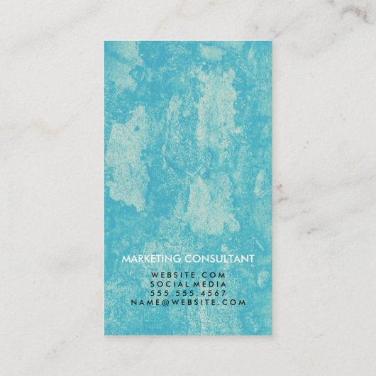 Letter Dreh Chic Rustic Visitenkarte (Rückseite)