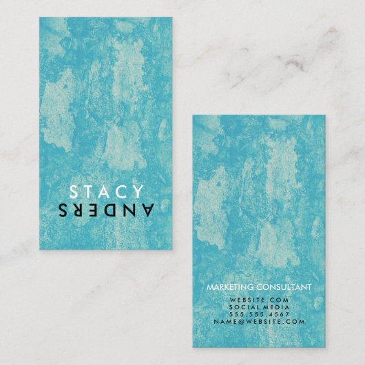 Letter Dreh Chic Rustic Visitenkarte (Vorne/Hinten)