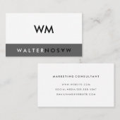 Letter Dreh Monogram Company Visitenkarte (Vorne/Hinten)