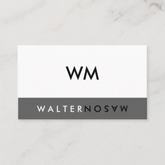 Letter Dreh Monogram Company Visitenkarte (Vorderseite)