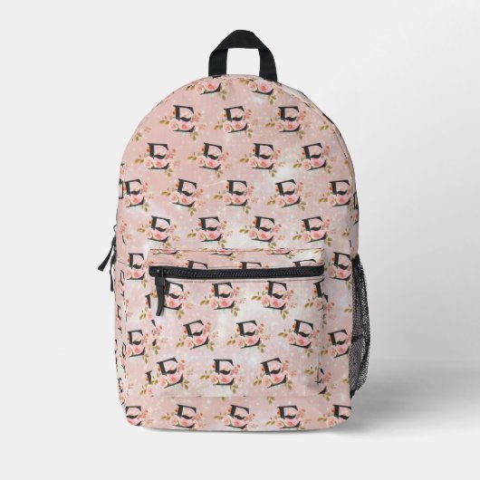 Letter E Bedruckter Rucksack (Vorderseite)