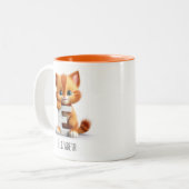 Letter E Cat Alphabet Monogram Coffee Tasse (Vorderseite Links)