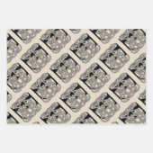 Letter E Celtic Knot Vintag Monogram Geschenkpapier Set (Vorderseite 2)
